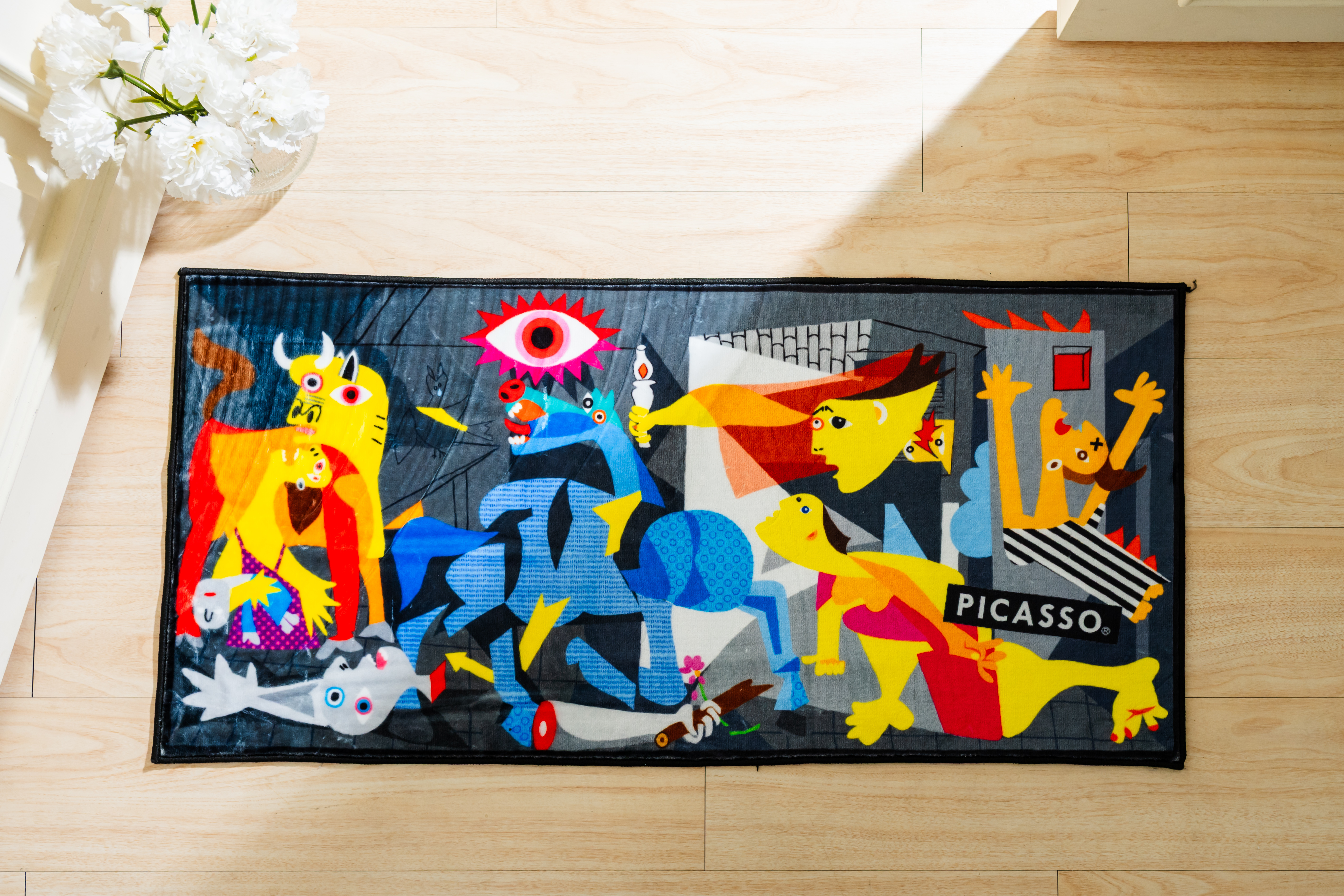 永恆畢卡索珍珠絨床邊地墊｜《格爾尼卡》