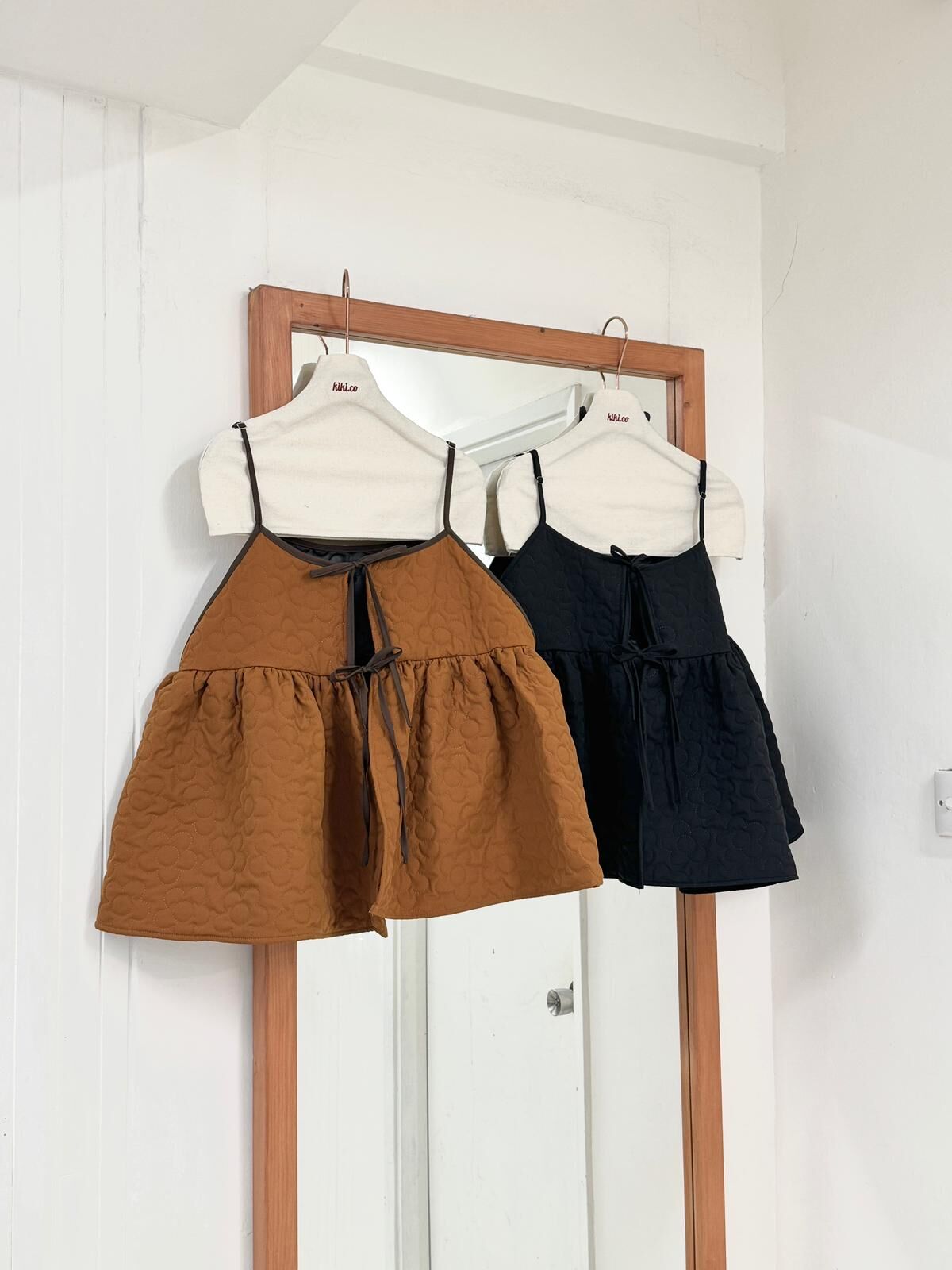 鋪棉花花綁結可調吊帶外搭