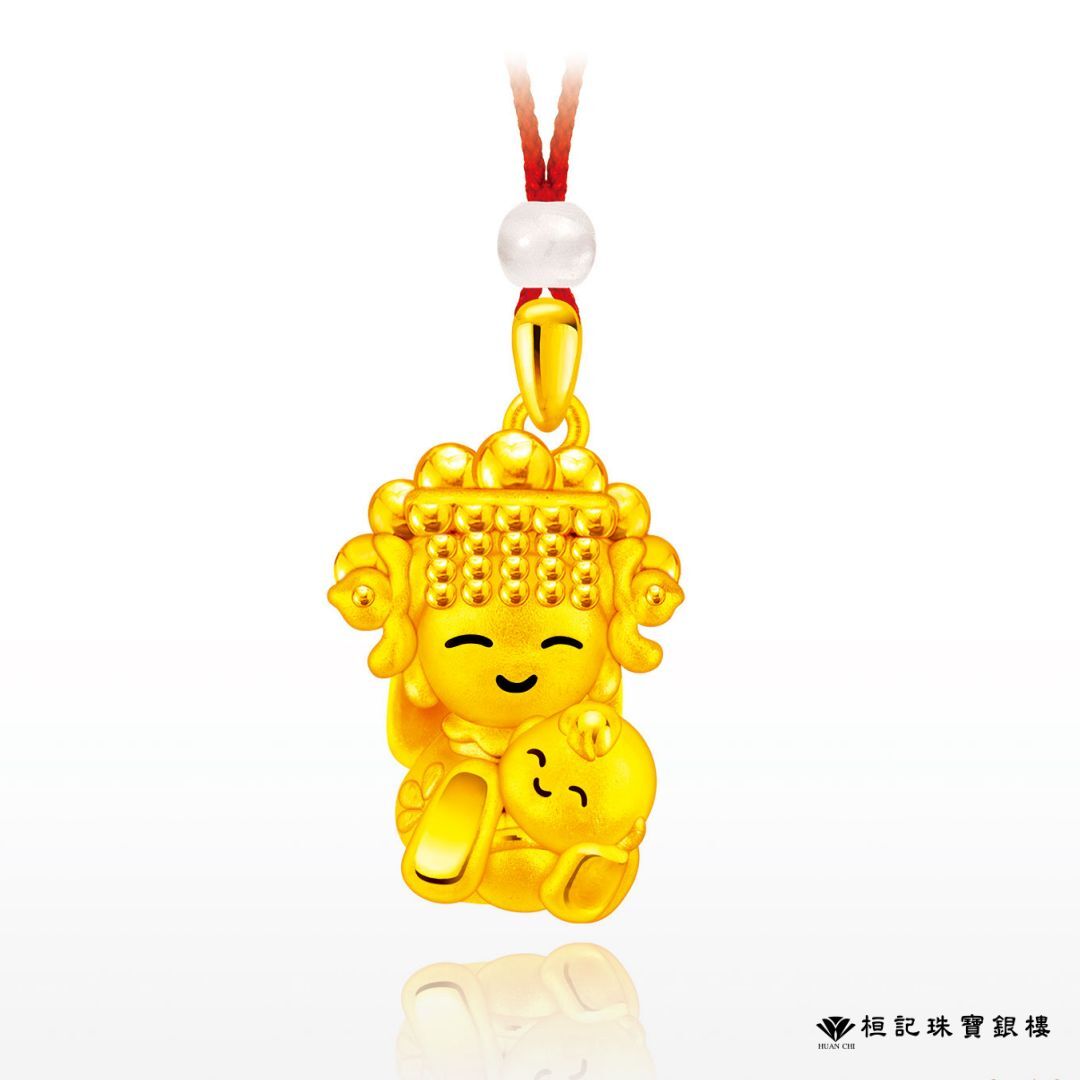 白沙屯媽祖 媽祖ㄟ因仔 黃金墜子