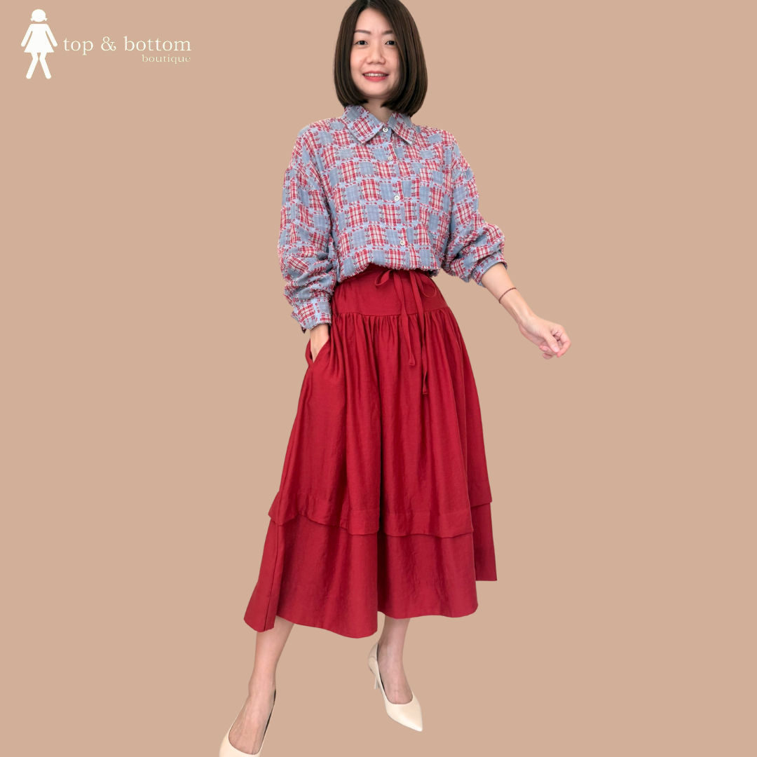 LONG SLEEVE FURRY CHECKED SHIRT