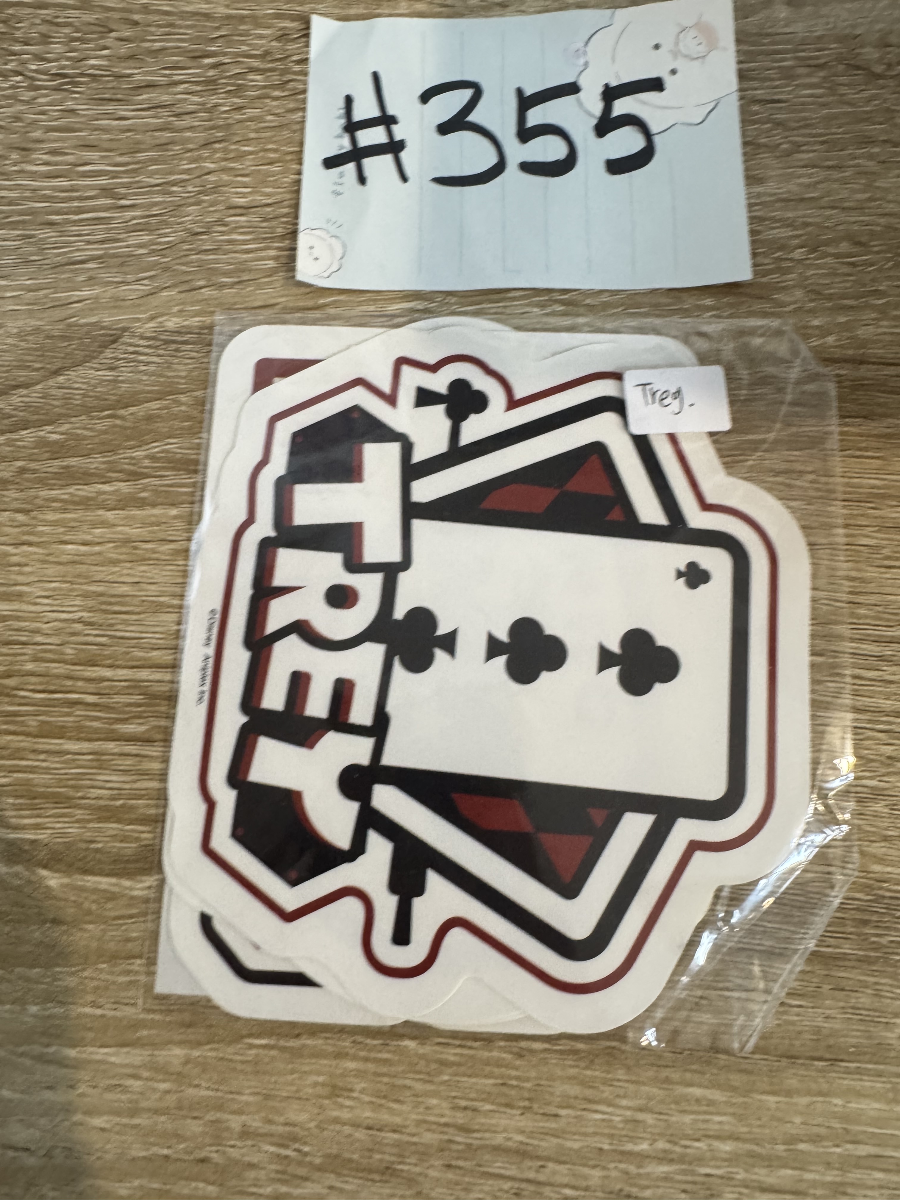 TWST   TREY 貼紙  5枚入 SET#355