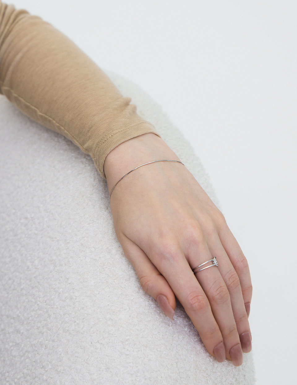 【925純銀】經典日常蛇鍊手鍊(銀)