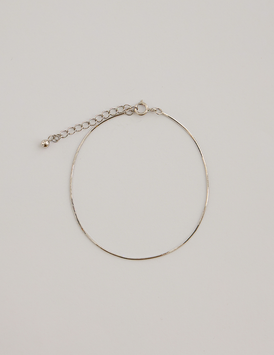 【925純銀】經典日常蛇鍊手鍊(銀)