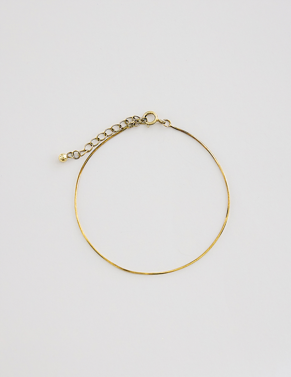 【925純銀】經典日常蛇鍊手鍊(金)