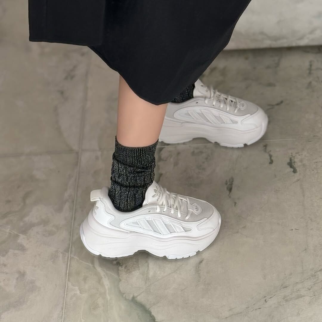 ADIDAS ORIGINALS OZGAIA 全白 白色 厚底 增高 女鞋 IG6047 / 預購