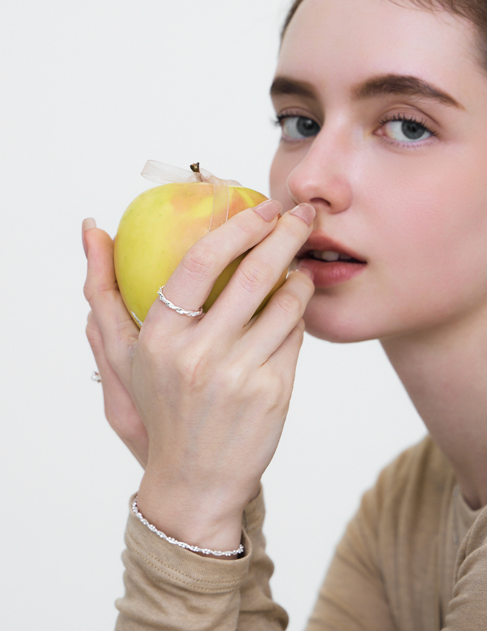 【925純銀】波紋麻花纏繞可調式戒指