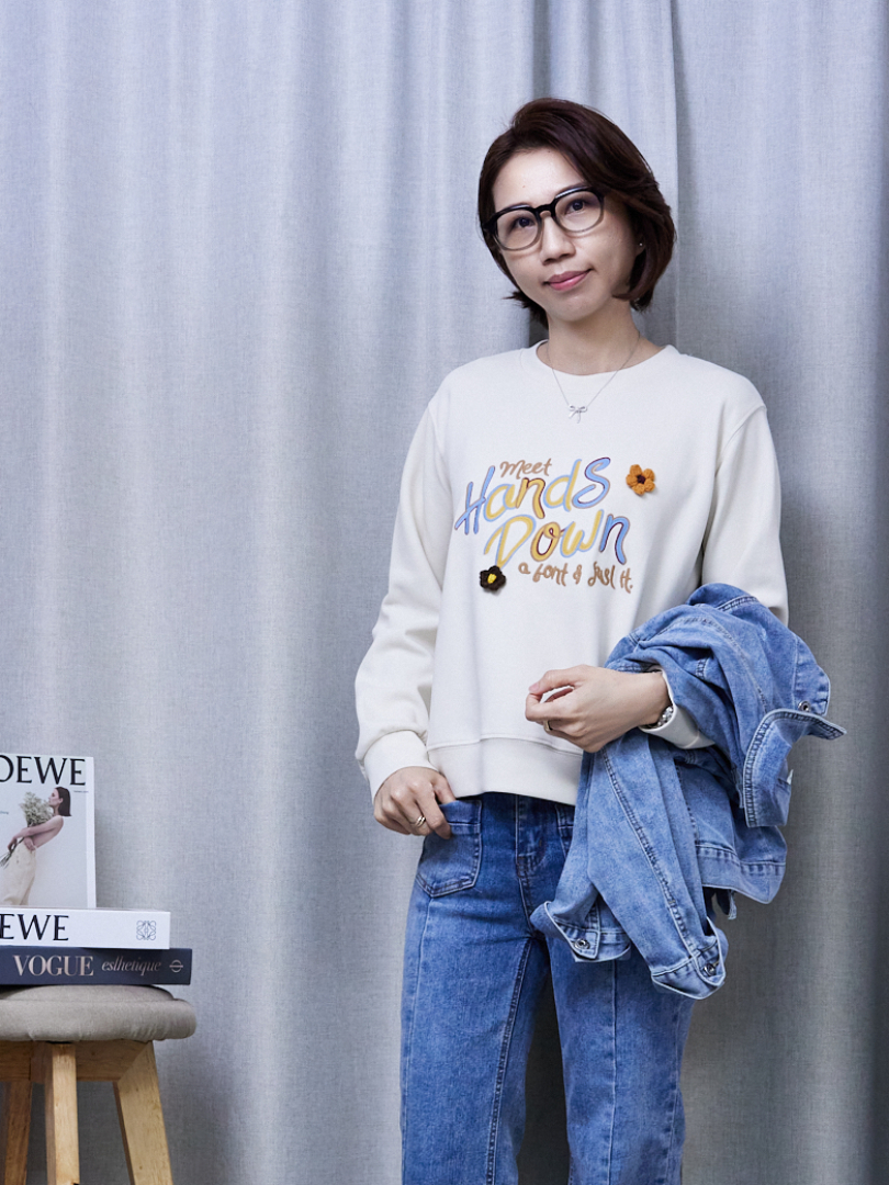 Hands Down 字母圖樣・舒適親膚圓領Ｔ｜日常休閒必備款