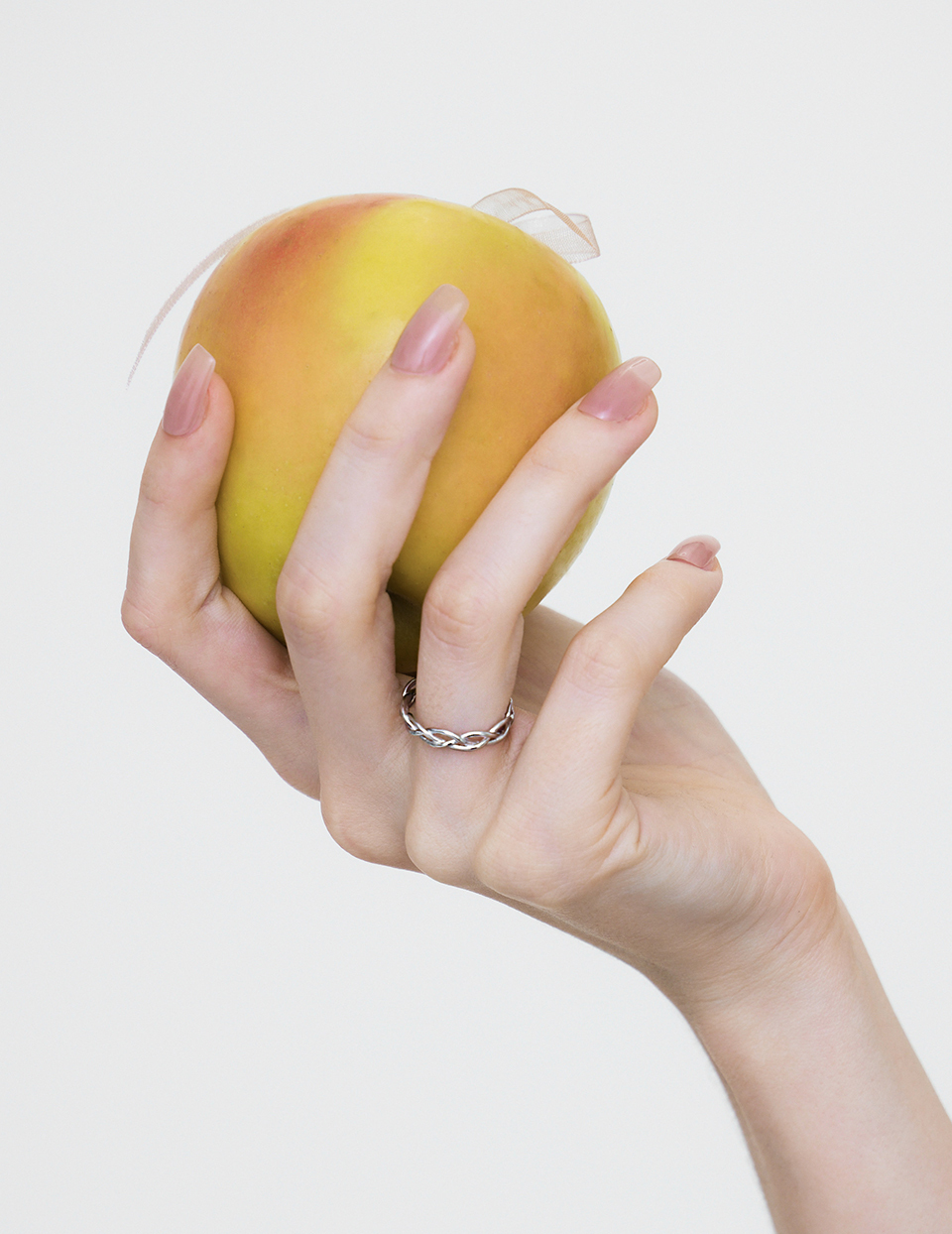 【925純銀】線條環繞交織可調式戒指