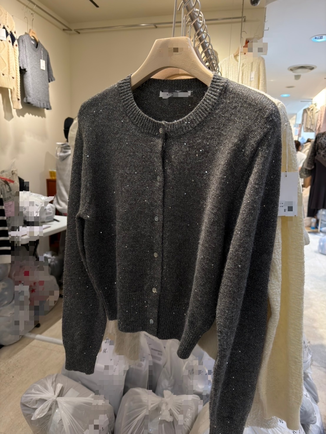 406 韓國閃亮亮針織外套