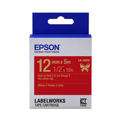 EPSON C53S654442 (LK-4RKK) GOLD ON RED 12MM LABLE   熱轉印碳帶 113052052
