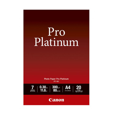 CANON PT-101-A4 PHOTO PAPER PRO PLATINUM (20 SHEETS) 126031019