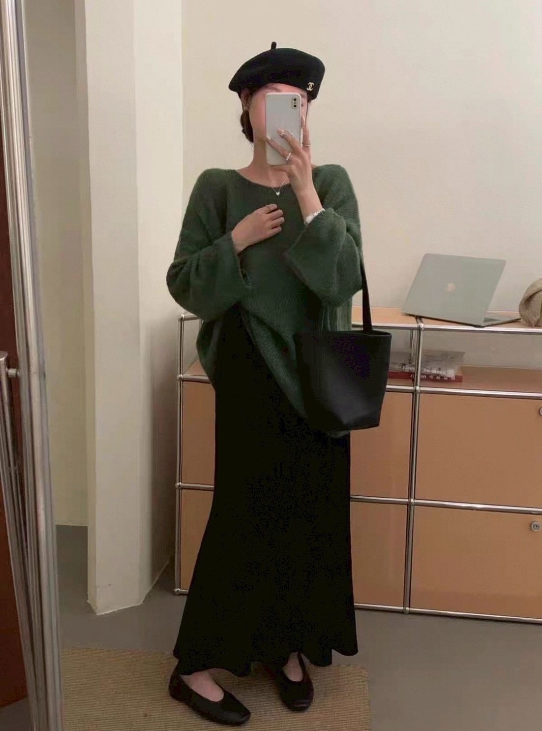 868絲絨光法式長裙