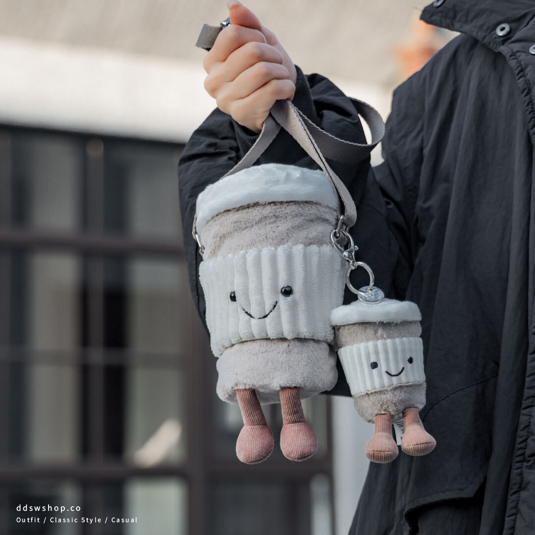 "代購" JELLYCAT 拿鐵 吊飾/單肩包