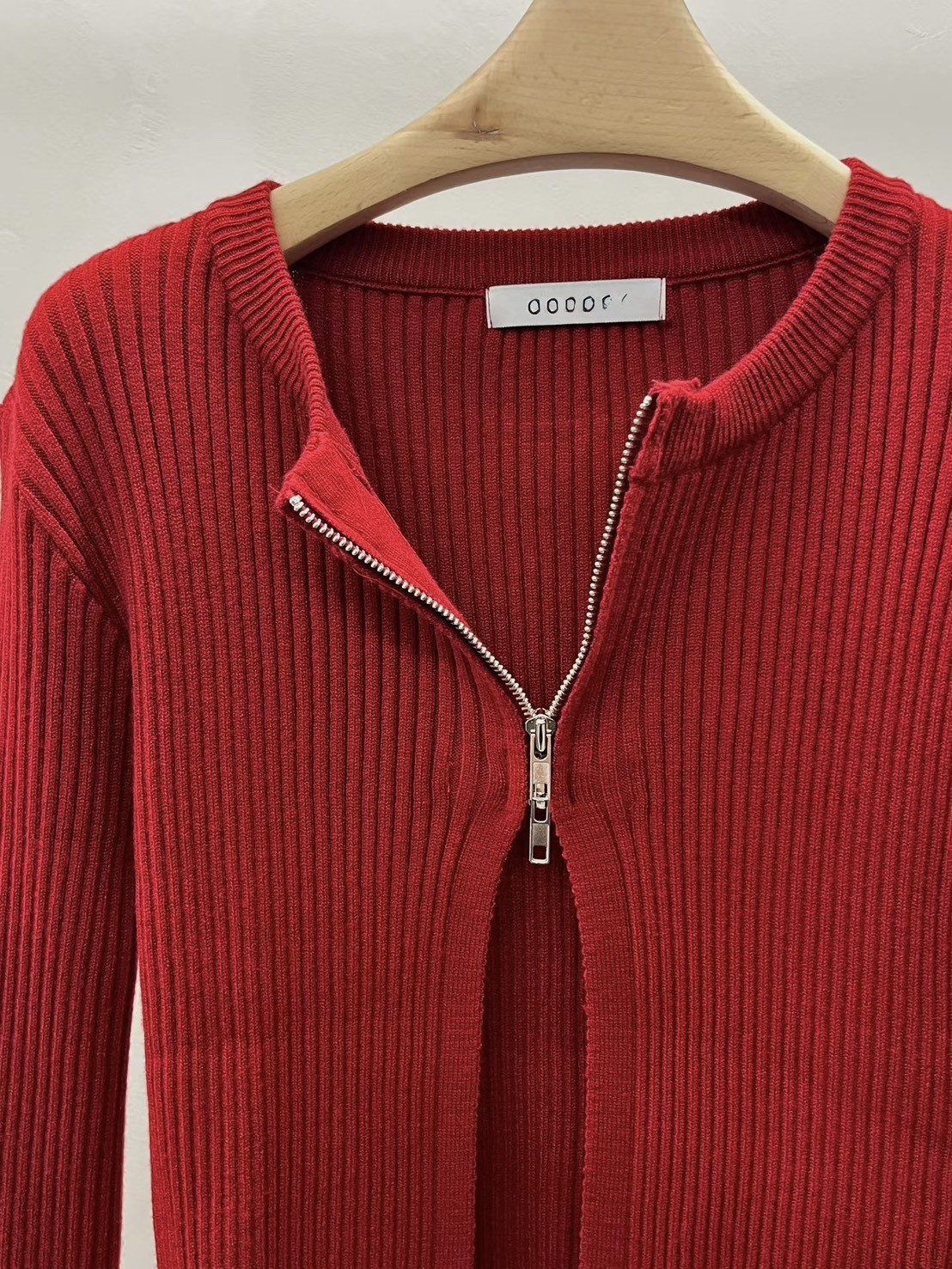 爆炸軟彈短短拉鏈層次外/2色均碼/紅