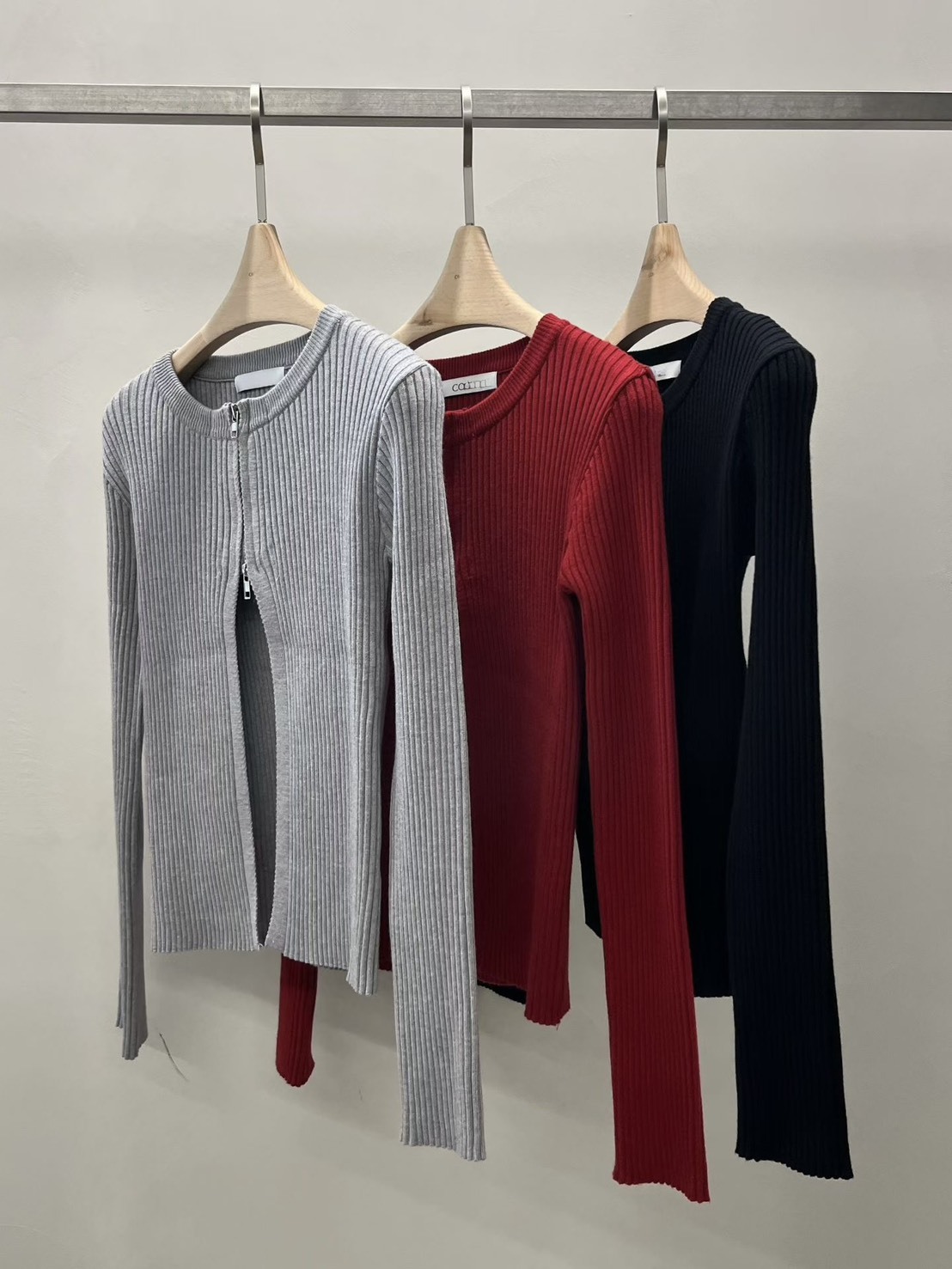 爆炸軟彈短短拉鏈層次外/2色均碼/灰