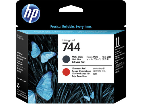 HP F9J88A (NO.744) MATTE BLACK AND CHROMATIC RED PRINTHEAD 105072573