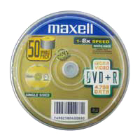 MAXELL DVD+R 4.7GB 16X 50PCS SPINDLE 116103027