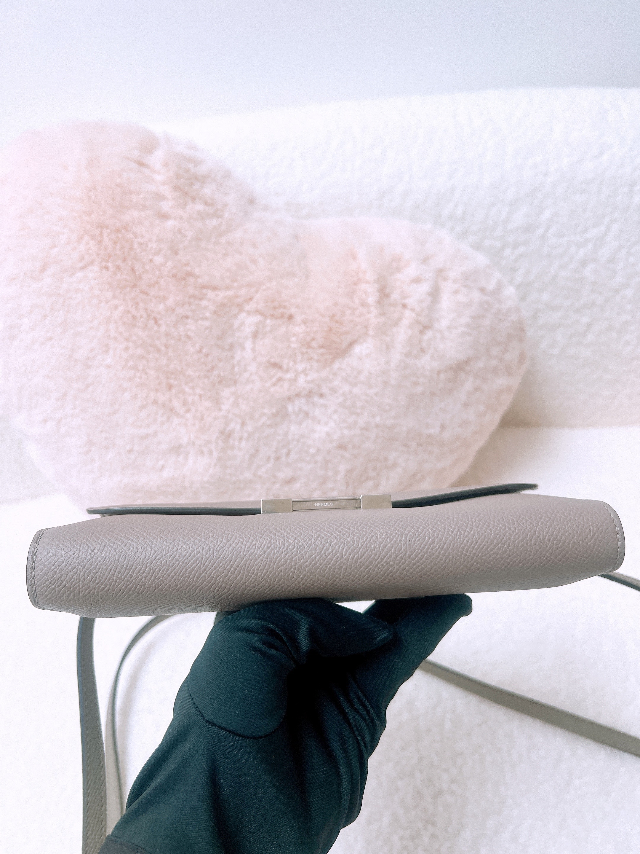 Hermes constance long wallet (grey epsom/ stamp A)