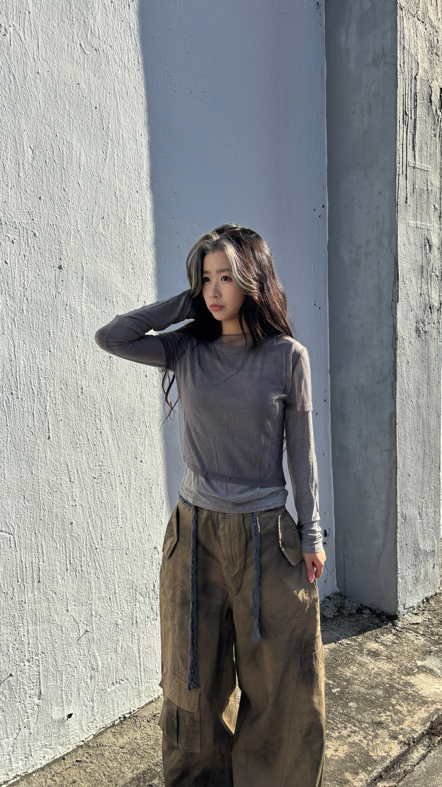 層次短袖網紗長袖 (3colors)