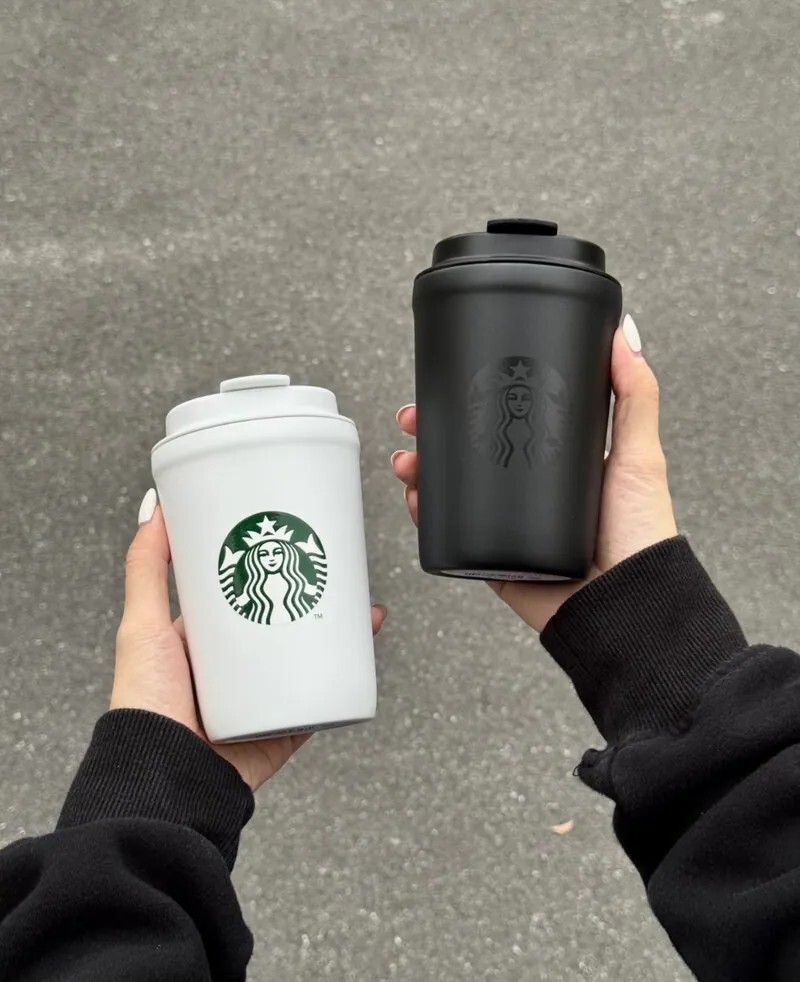 STARBUCKS 星巴克 黑白 隨行杯 355ML