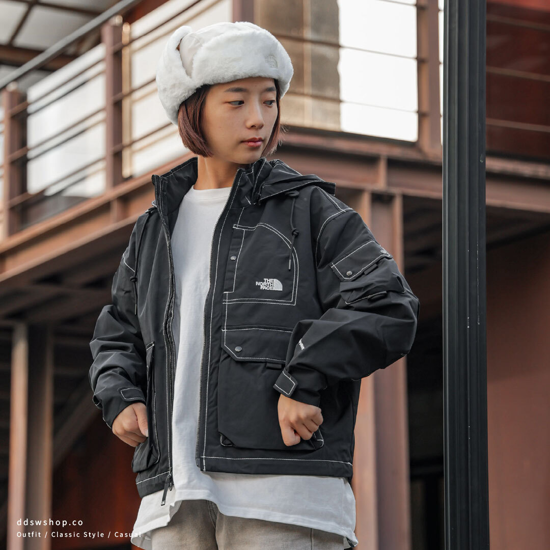 "代購" The North Face KR W'S UTILITY WP JACKET NJ2HR85 可拆卸風帽 多功能 防水機能 外套 女款