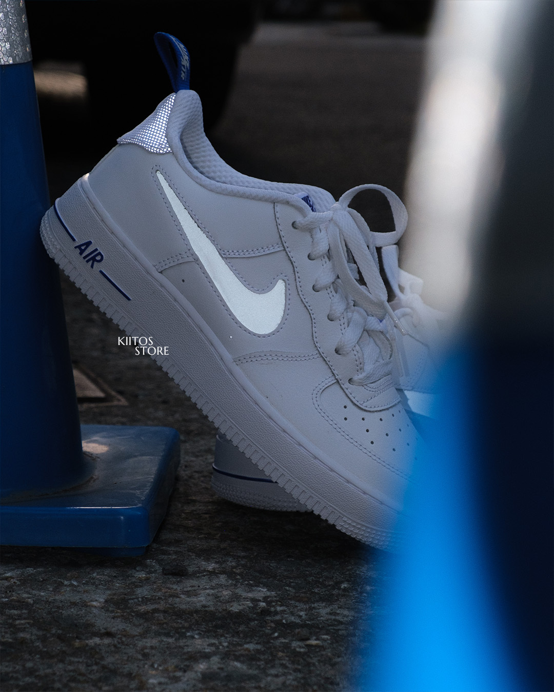 【預購】Nike Air Force 1 07 Lv8 白藍3M反光 GS DD3227-100