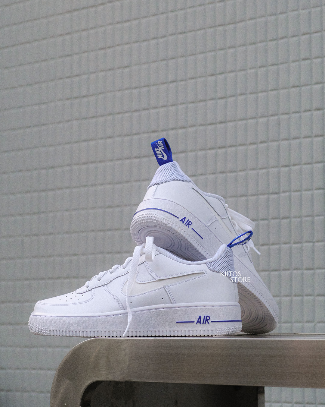 【預購】Nike Air Force 1 07 Lv8 白藍3M反光 GS DD3227-100