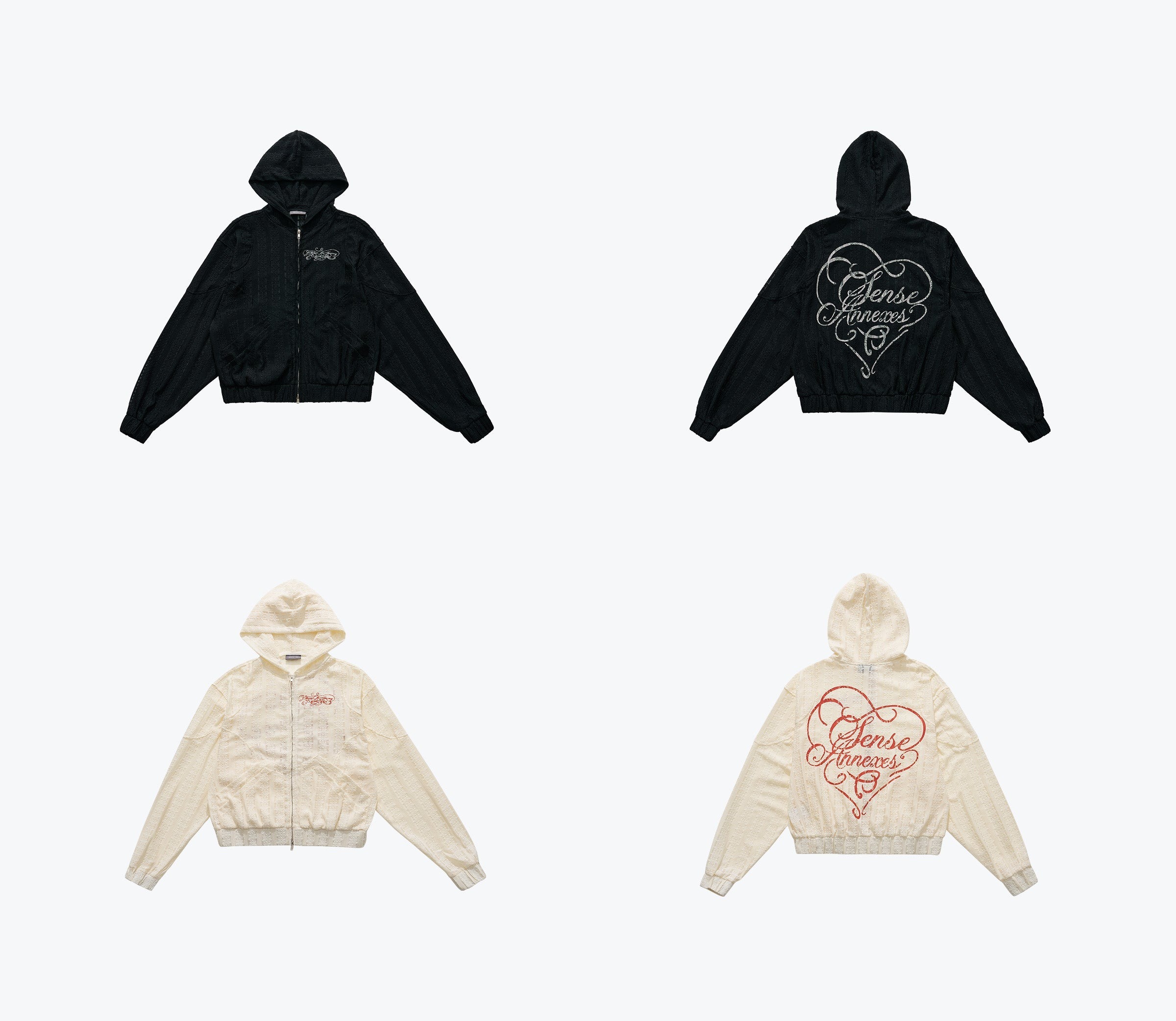 SENSE Branscombe Tape Lace Zip-up Hoodie