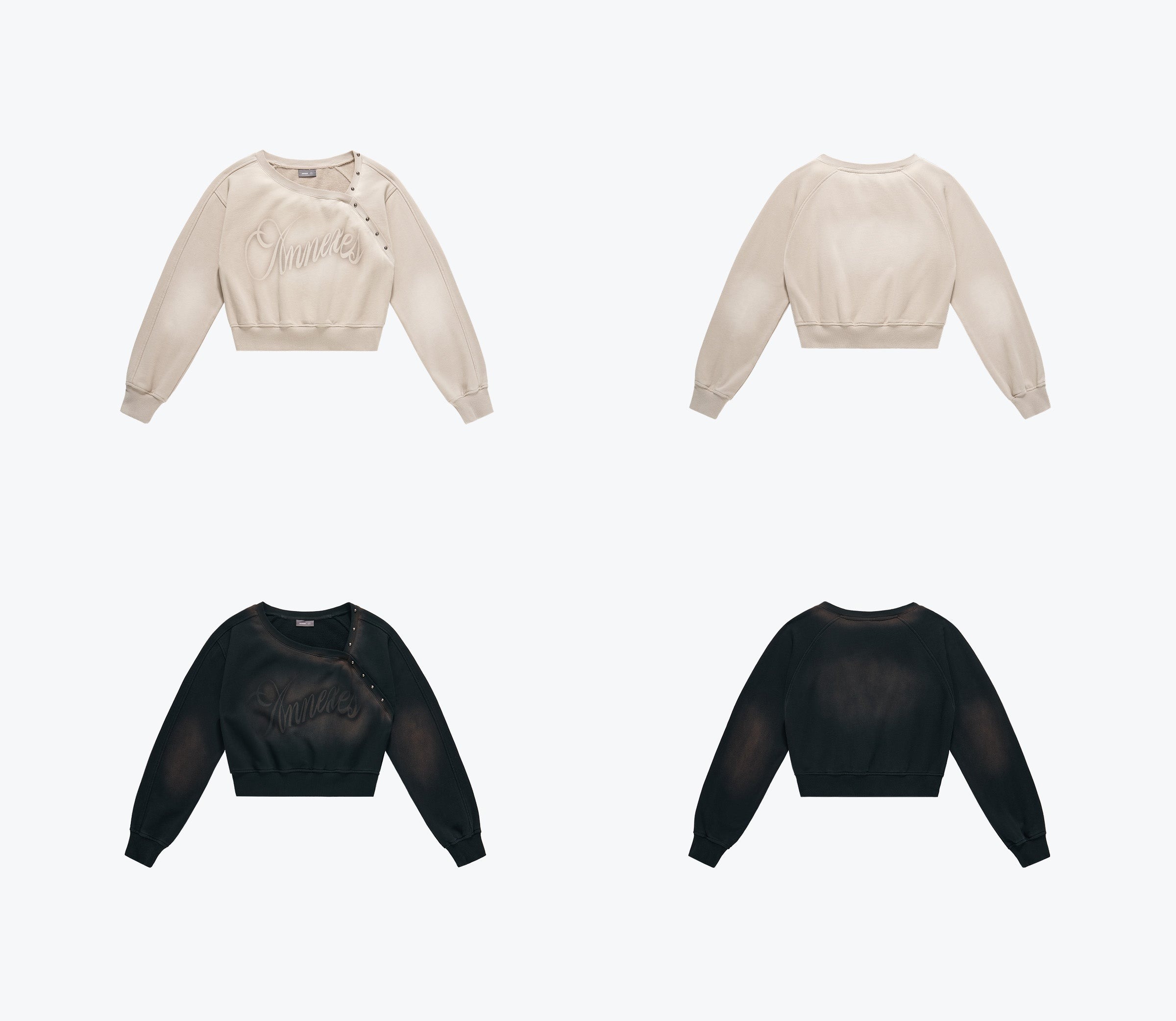 SENSE Off-Shoulder Washed Sweatshirt