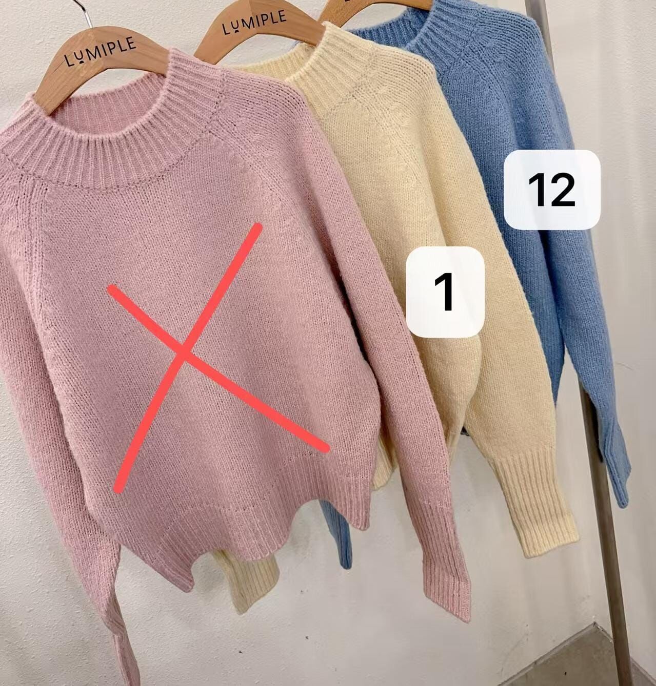 LP5356 馬卡龍色套頭圓領針織衫 *優惠碼不適用*