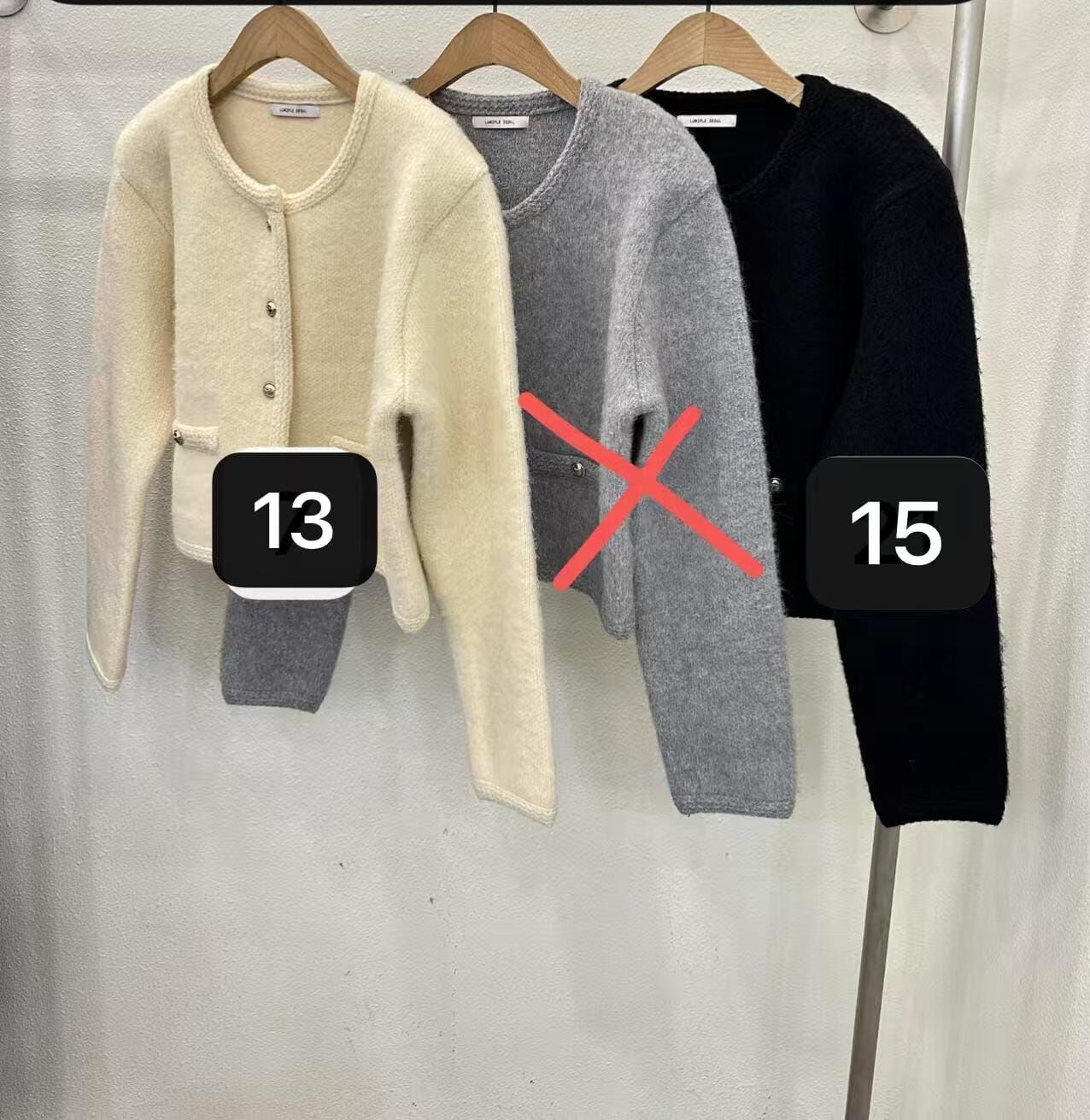 LP5357 羊駝毛短款針織開衫 *優惠碼不適用*