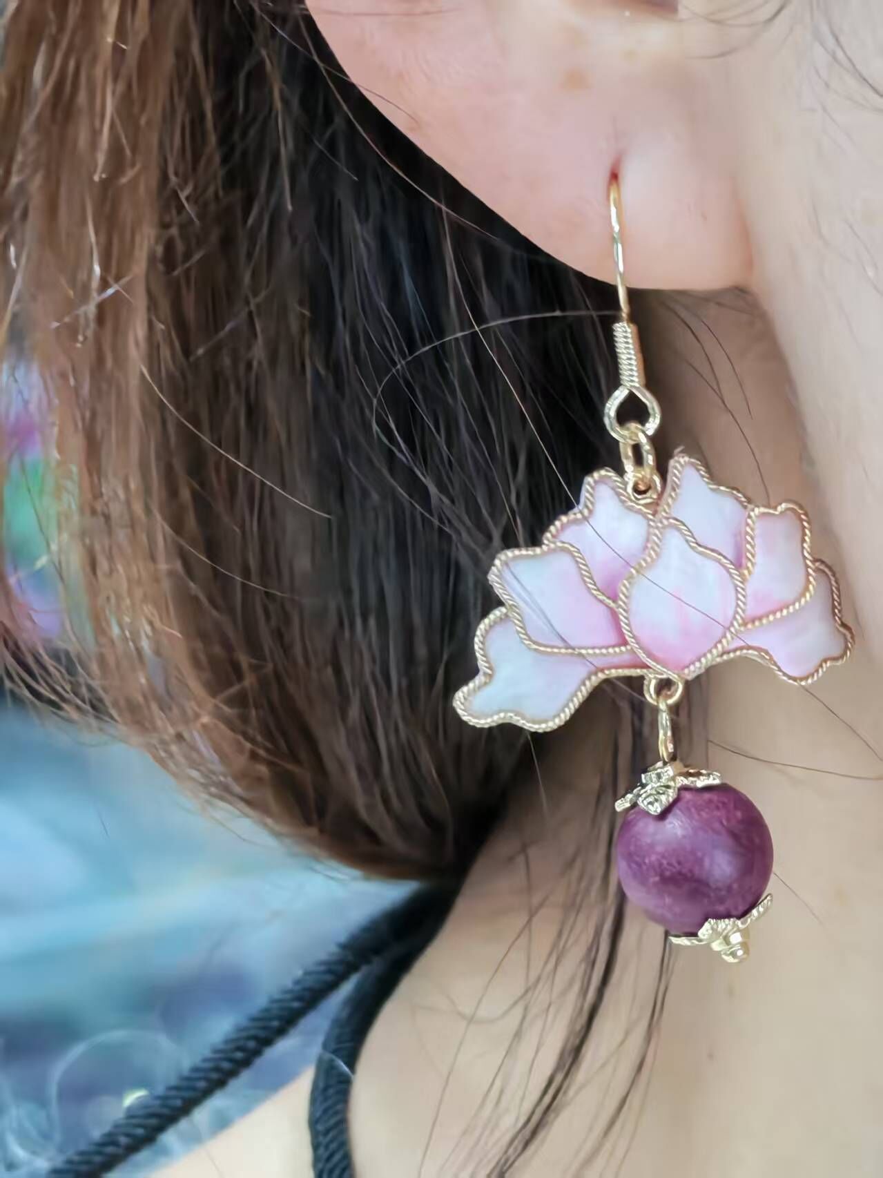 1216GZ388-合香GZ-宮廷御制耳鉤 1對（A388）