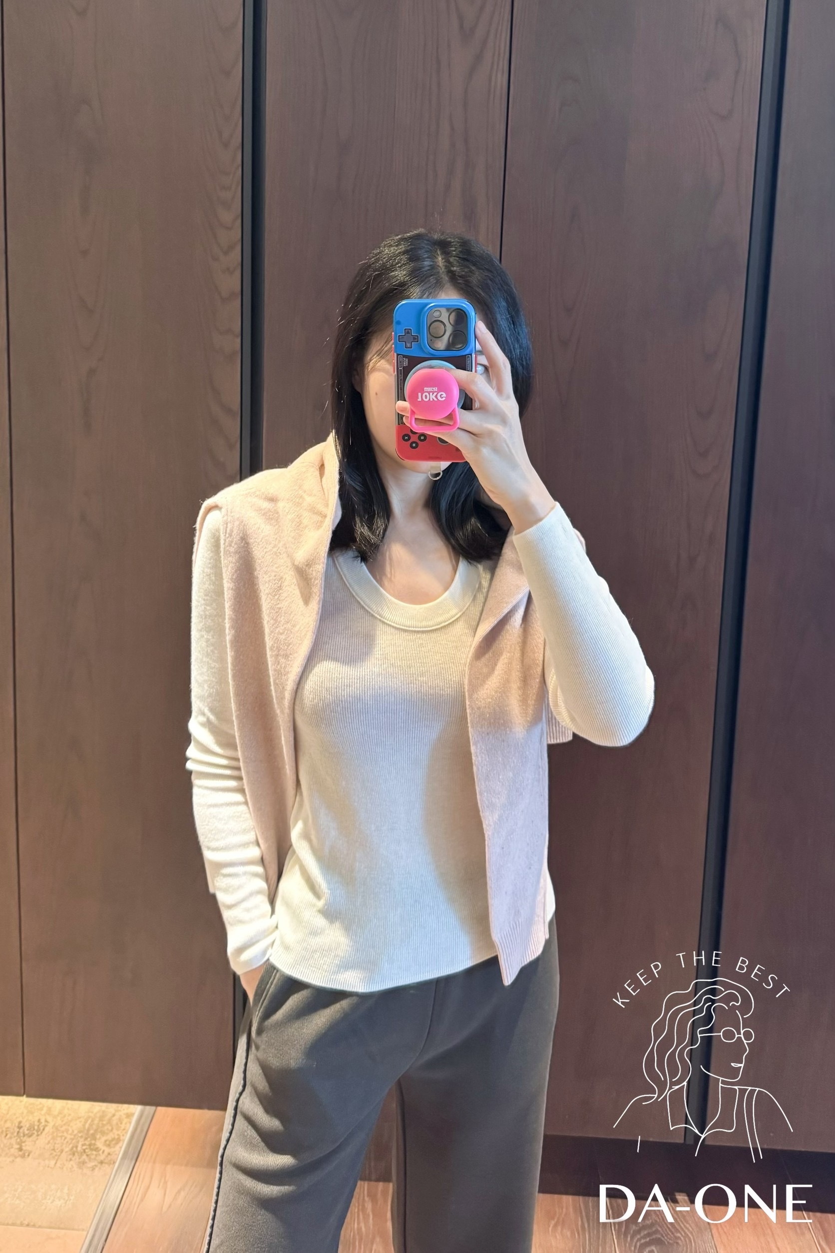 DA-ONE自訂款 251116 U領薄款100%純綿羊毛彈性內搭上衣