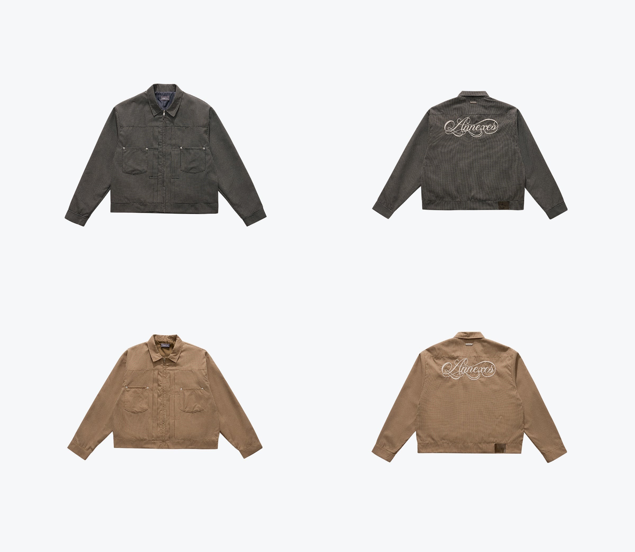 SENSE Embroidered Plaid Jacket