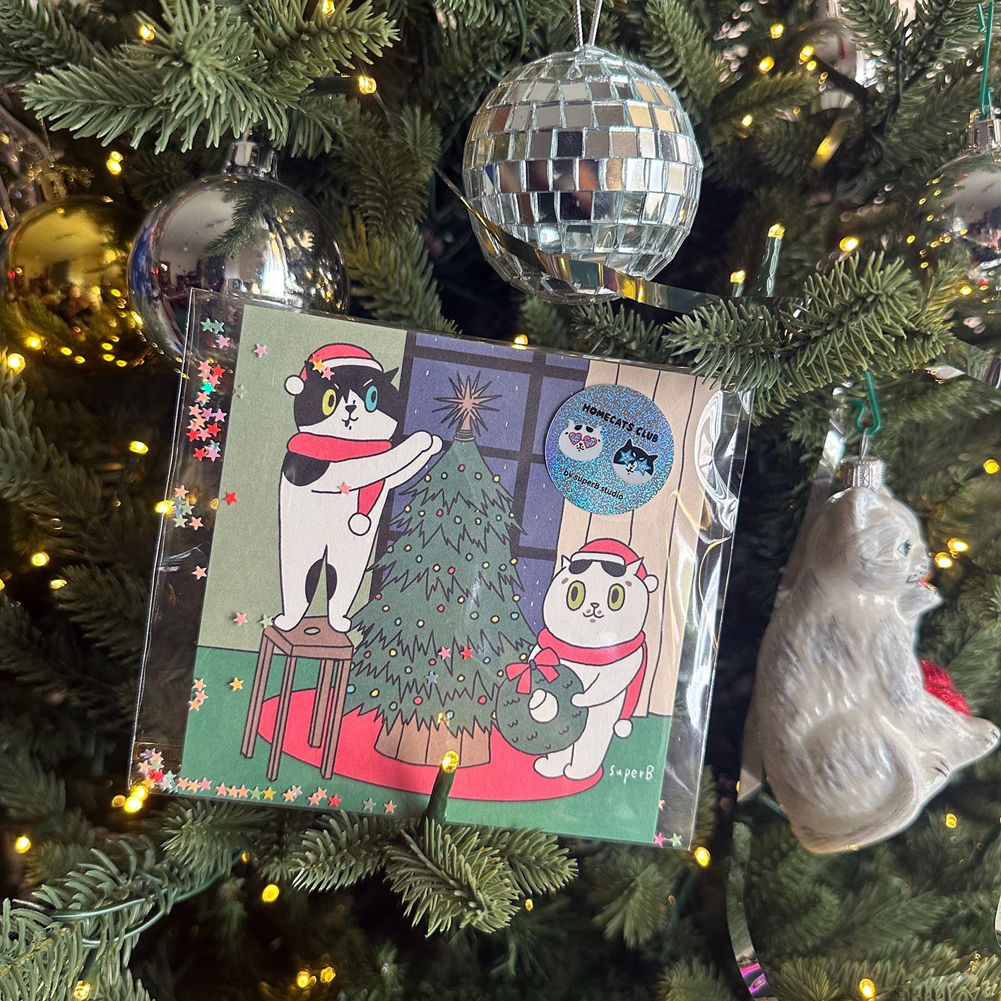 立樹節迷你黑膠 聖誕卡 ｜superB studio