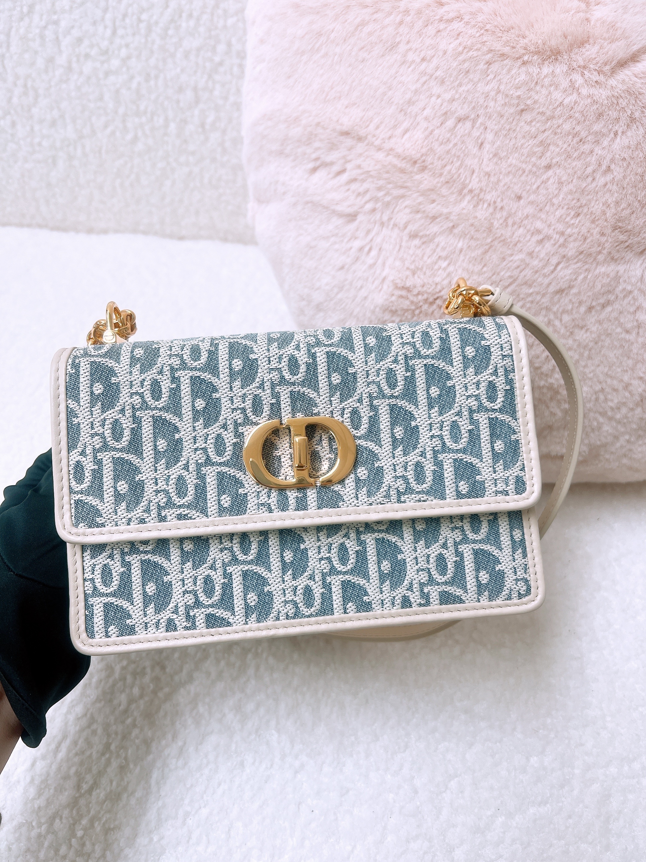 Dior miss caro pouch light blue oblique