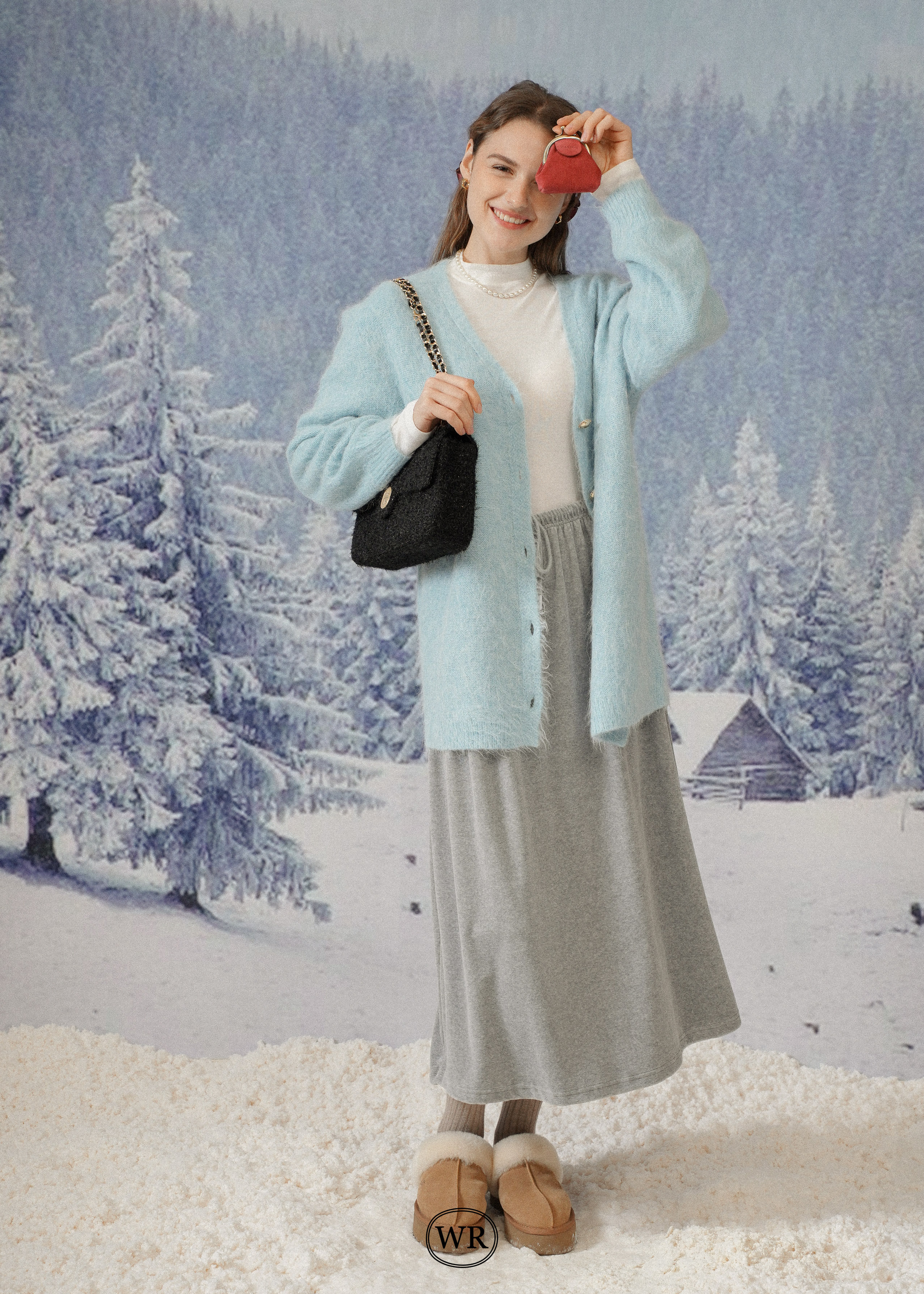 Grandma Italian Leather Coin Purse - Red