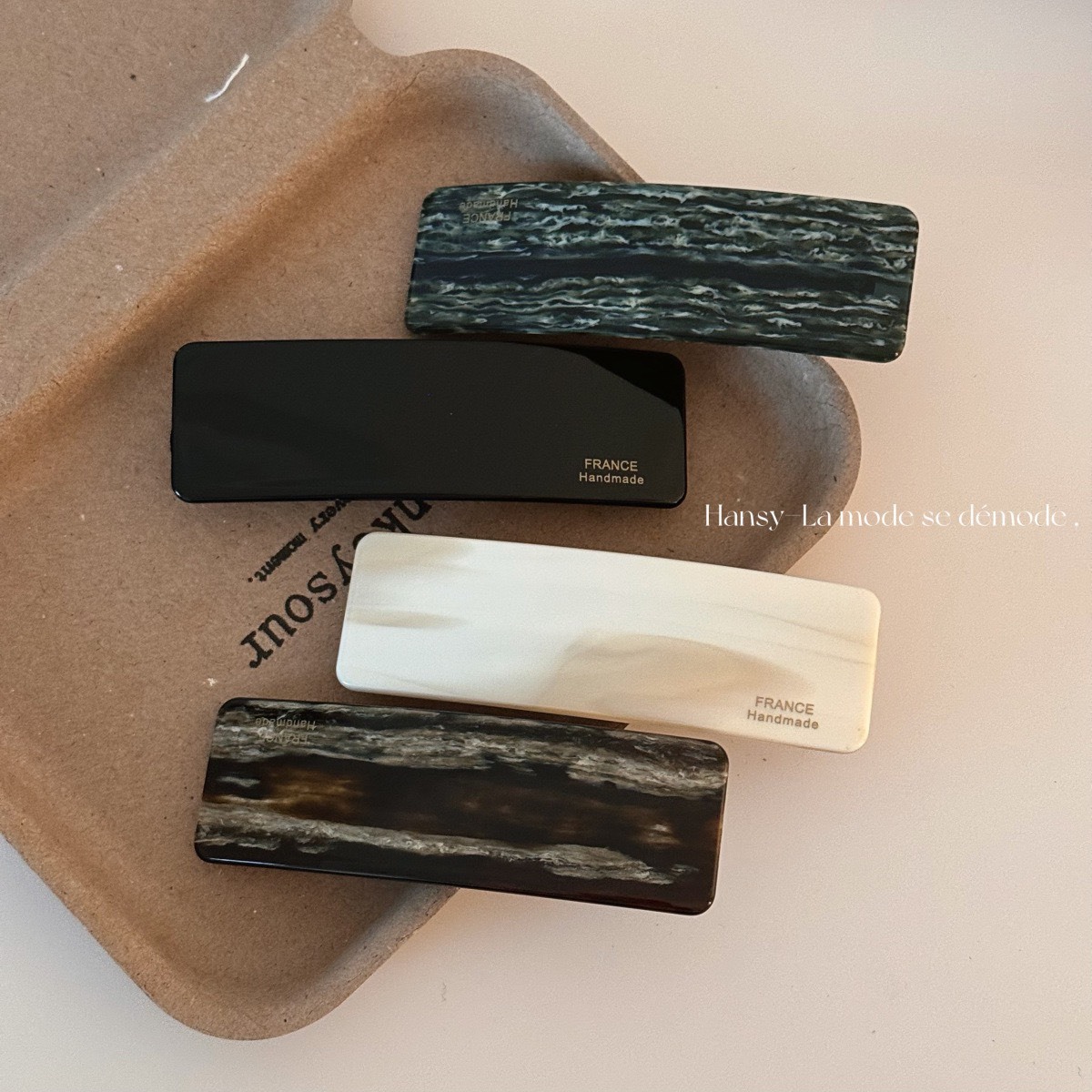 No.9174 長方醋酸彈簧髮夾