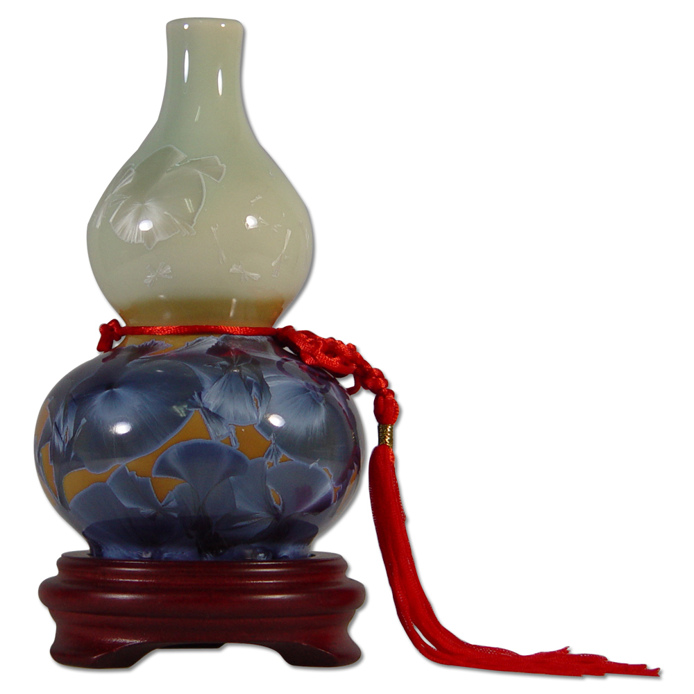 居家開運擺飾~結晶釉小葫蘆瓶