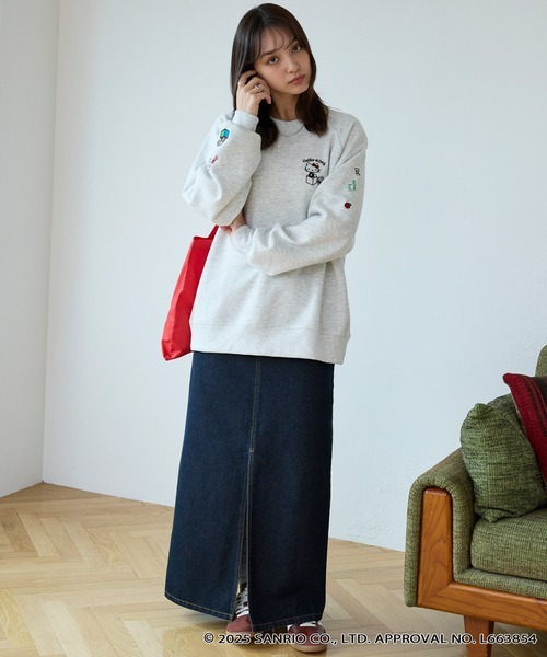 日本🇯🇵連線 MONO-MART x SANRIO 凱蒂貓 庫洛米 刺繡印花寬鬆圓領衛衣 復古美式 印花 插畫風 寬鬆 落肩 長袖 休閒 6款(任買兩件711免運)/預購