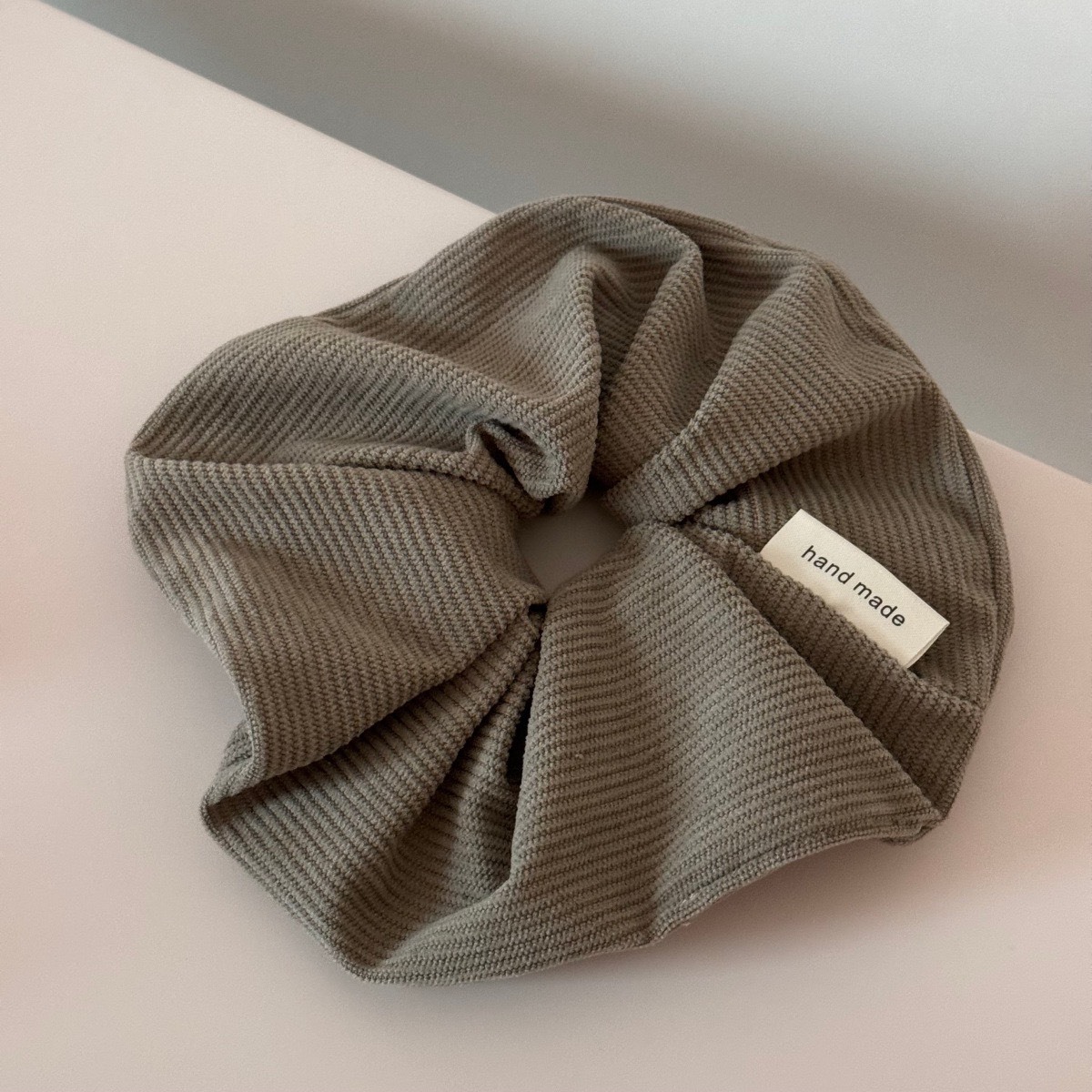 No.9187 燈芯絨布標丸子髮