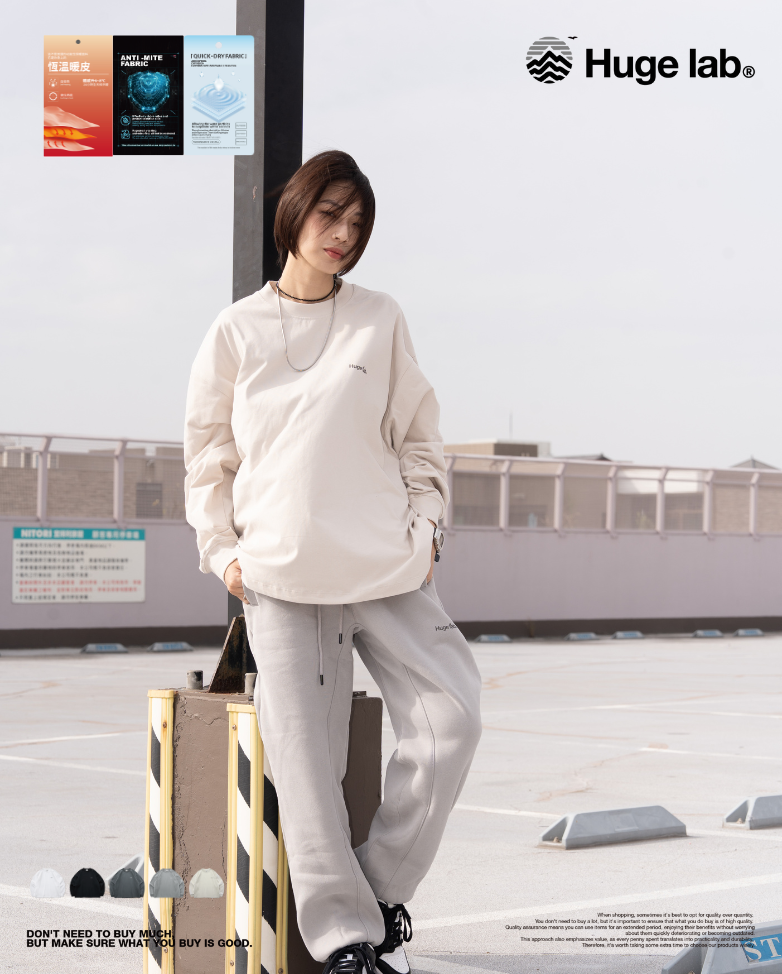 Huge Lab. 保暖恆溫面料 落肩棉長T