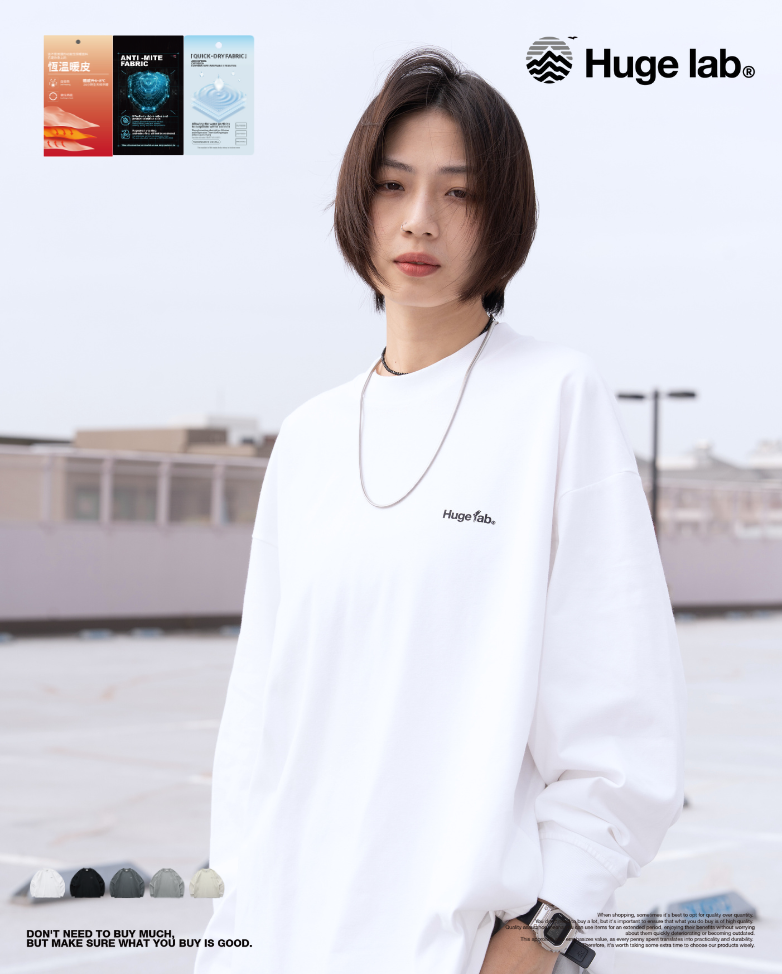 Huge Lab. 保暖恆溫面料 落肩棉長T