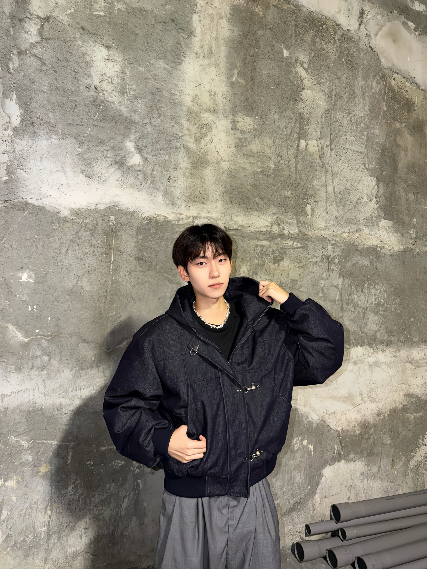 (GOAL) 美式復古飛機扣原色單寧外套  重磅加厚款 aw25153