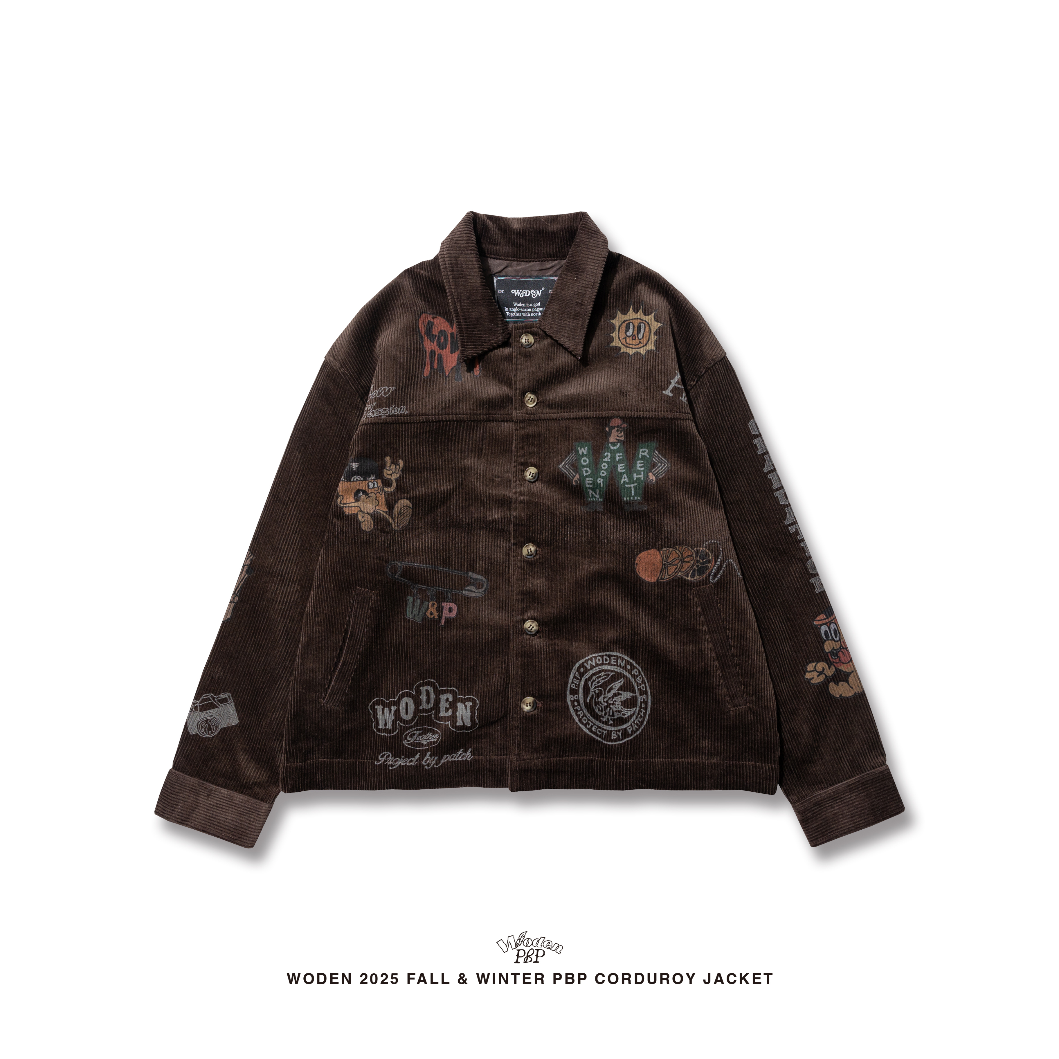 P.B.P X WODEN® - SENIOR CORDS CORDUROY JACKET  - BROWN