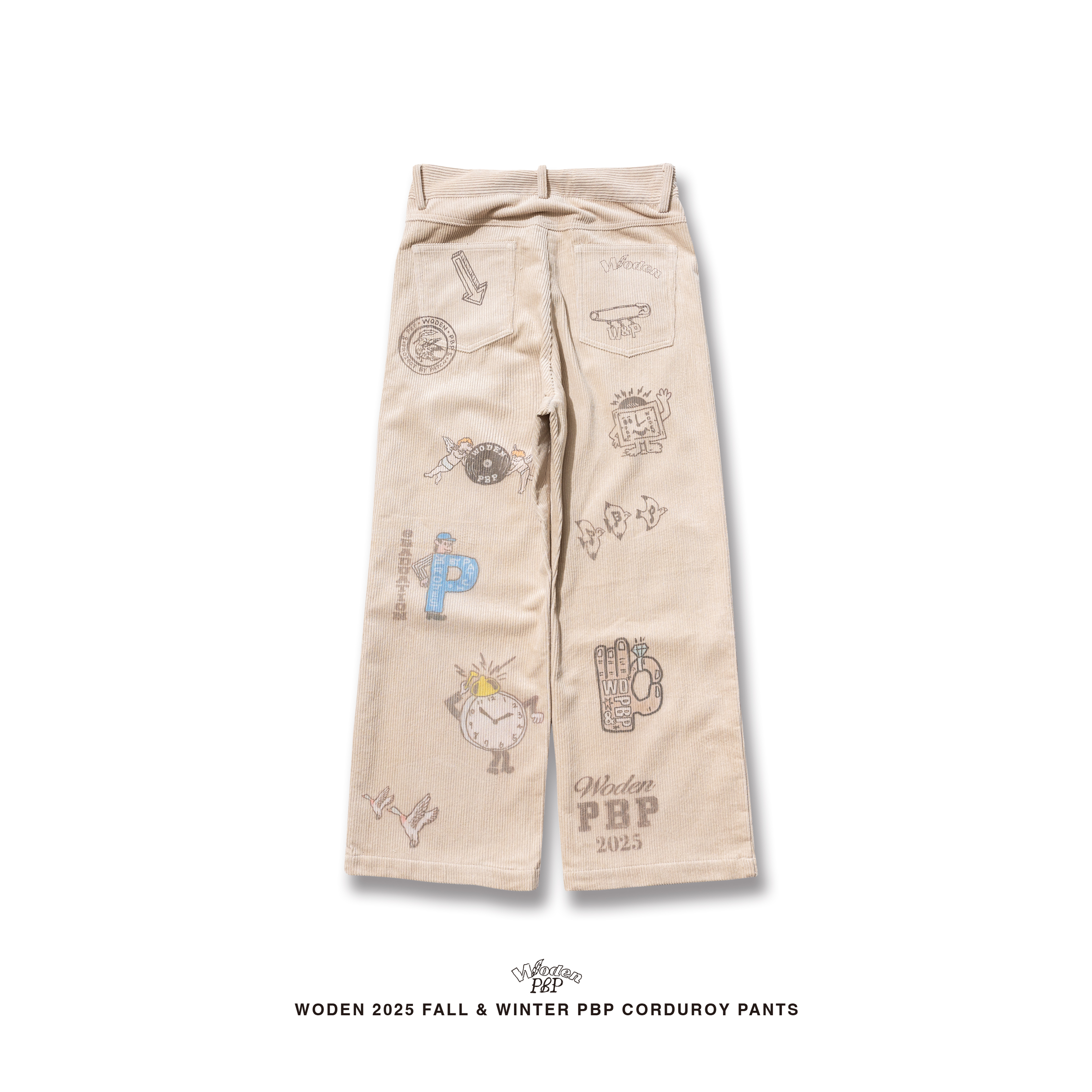 P.B.P X WODEN® - SENIOR CORDS CORDUROY PANTS  - OFF-WHITE