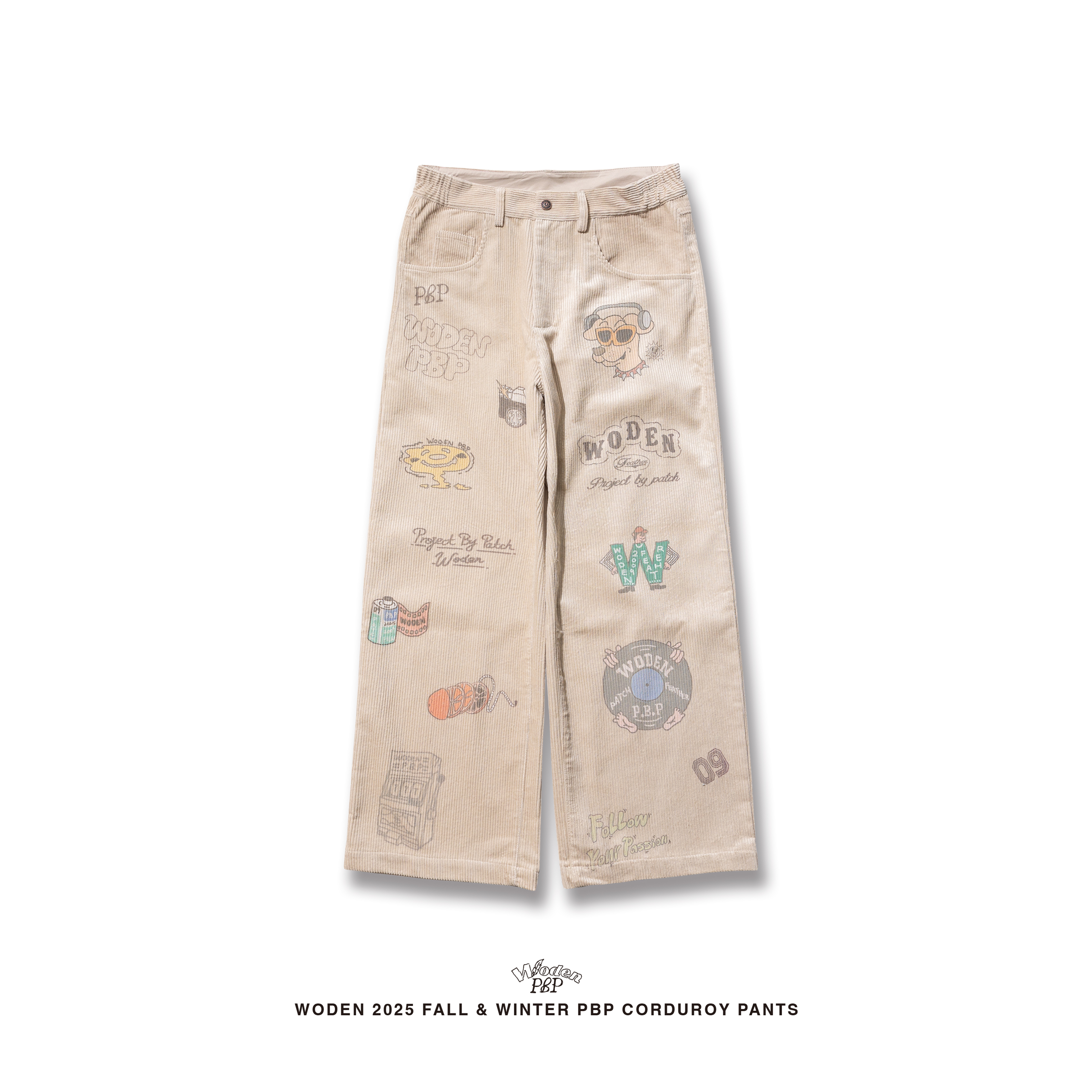 P.B.P X WODEN® - SENIOR CORDS CORDUROY PANTS  - OFF-WHITE