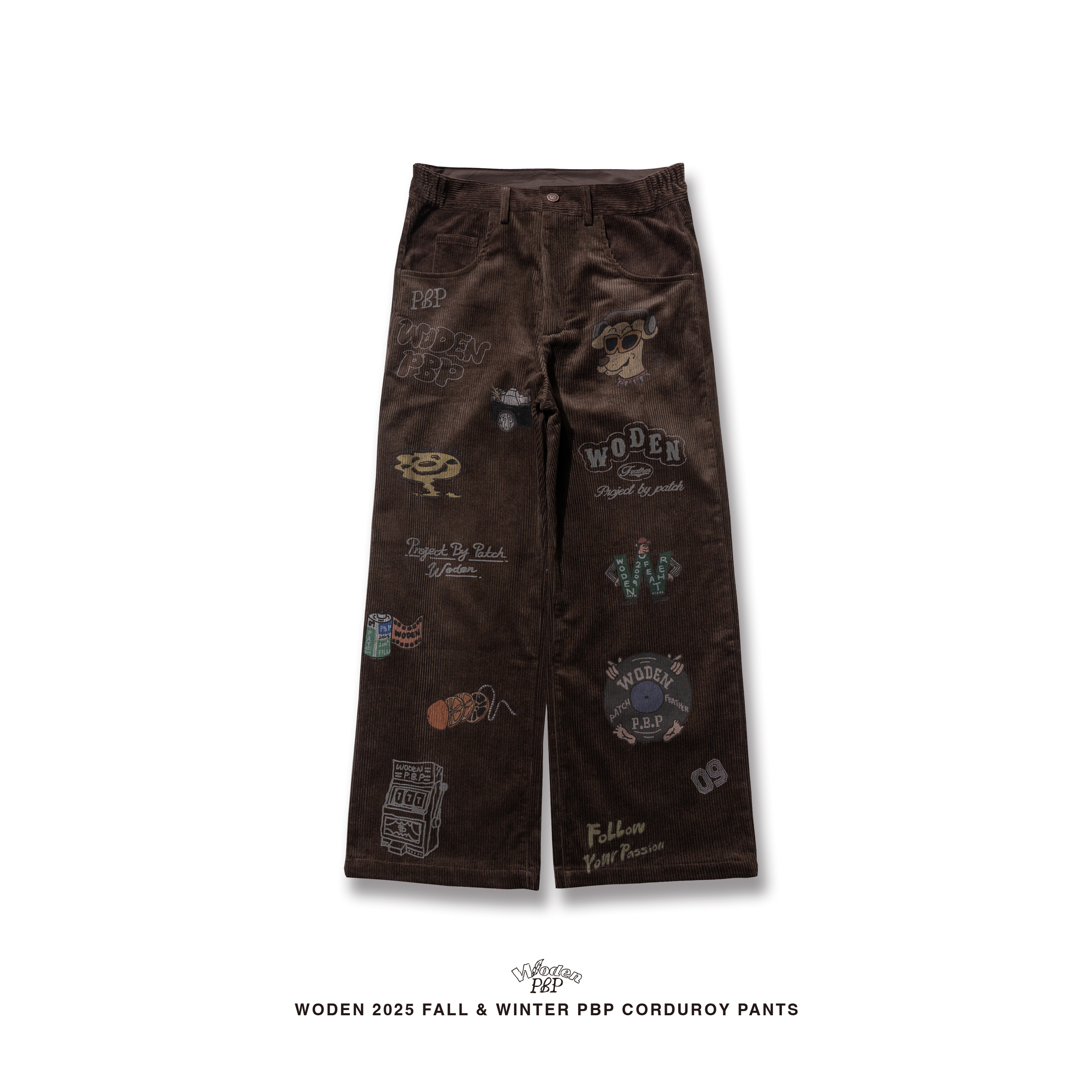 P.B.P X WODEN® - SENIOR CORDS CORDUROY PANTS  - BROWN