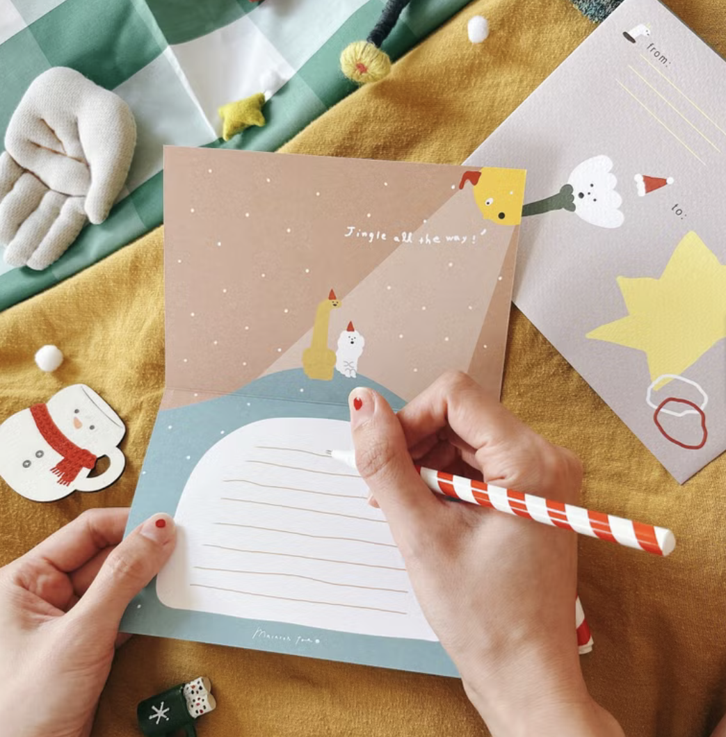 叮叮噹 聖誕卡片信封｜馬卡龍腳趾