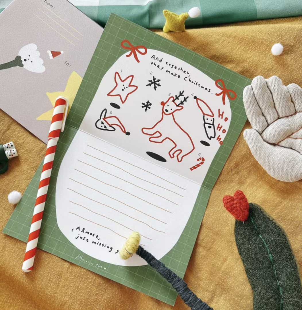 叮叮噹 聖誕卡片信封｜馬卡龍腳趾